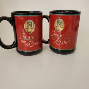 Thomas Kinkade Painter of Light Christmas Coffee Tea Mugs Holiday